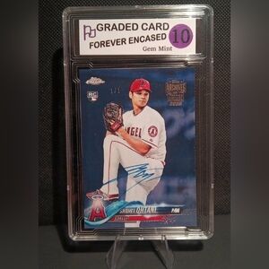 2018 Topps Chrome - SHOHEI OHTANI Pitching #150 Facsimile Auto #1/1 Refractor*RP